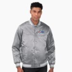NFL Buffalo Bills Midweight Gray Satin Jacket