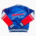 NFL Buffalo Bills Royal Blue and Red Varsity Satin Jacket