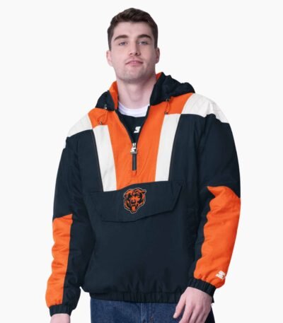 NFL Chicago Bears Charger Half Zip Pullover Jacket