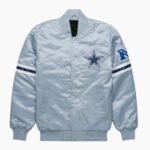 NFL Dallas Cowboys Leader Satin Bomber Varsity Jacket