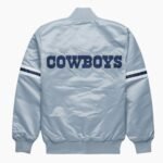 NFL Dallas Cowboys Leader Satin Bomber Varsity Jacket