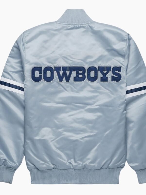 NFL Dallas Cowboys Leader Satin Bomber Varsity Jacket