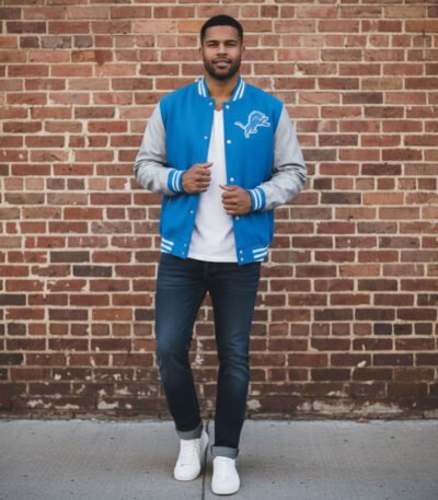 NFL Detroit Lions Classic Wool Varsity Jacket
