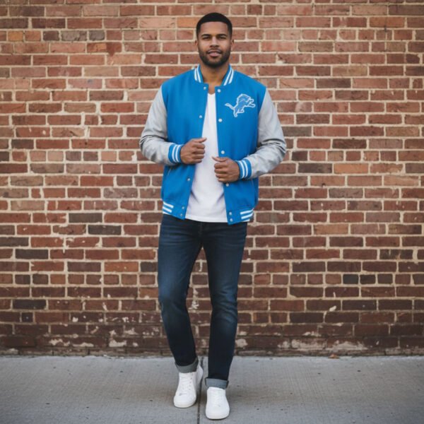NFL Detroit Lions Classic Wool Varsity Jacket