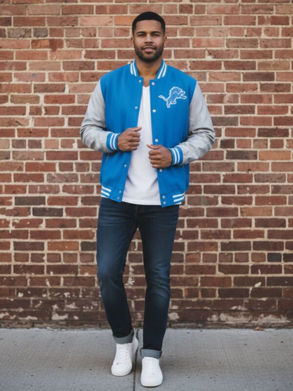 NFL Detroit Lions Classic Wool Varsity Jacket