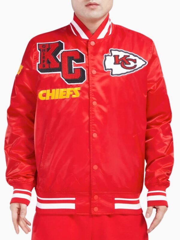 NFL Kansas City Chiefs Mashup Men's Rib Satin Jacket