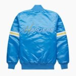 NFL LA Chargers Light Blue Satin Jacket