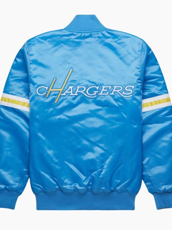NFL LA Chargers Light Blue Satin Jacket