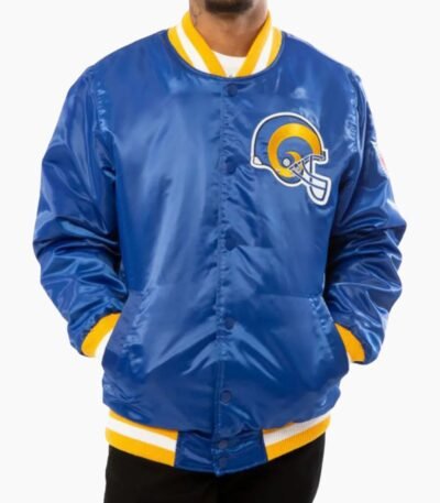 NFL LA Rams Exclusive Blue Satin Jacket