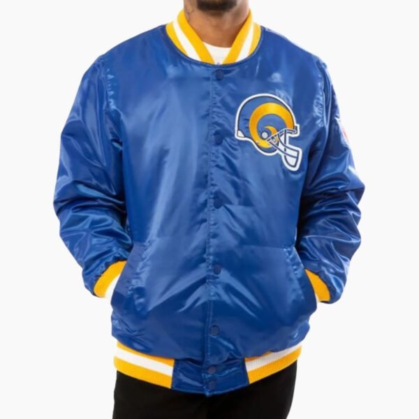 NFL LA Rams Exclusive Blue Satin Jacket