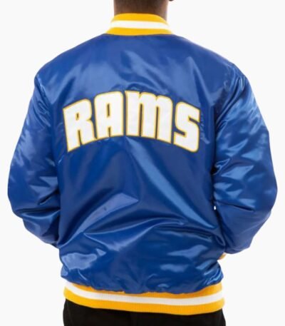 NFL LA Rams Exclusive Blue Satin Jacket