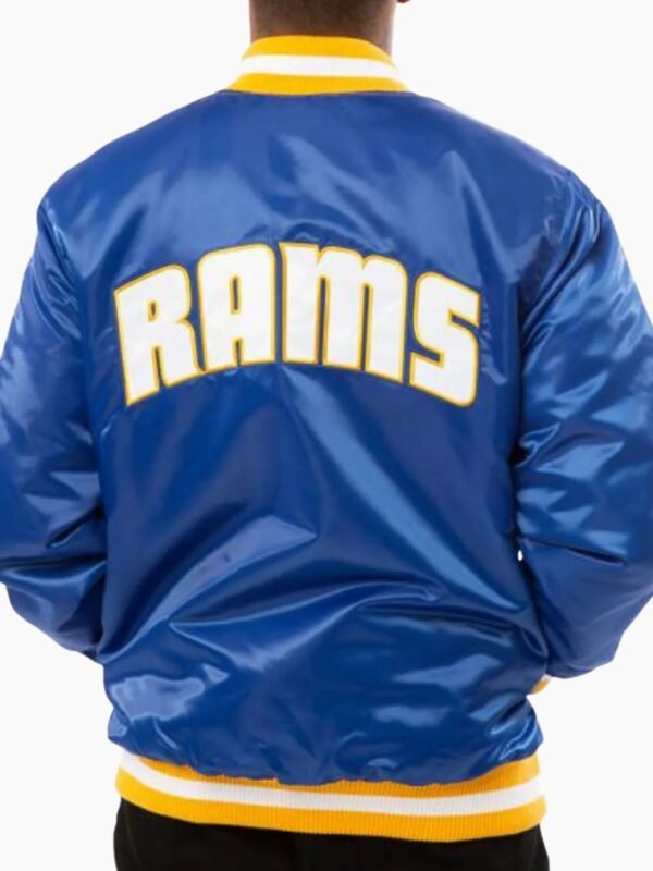 NFL LA Rams Exclusive Blue Satin Jacket