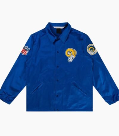 NFL LA Rams Royal Satin Windbreaker