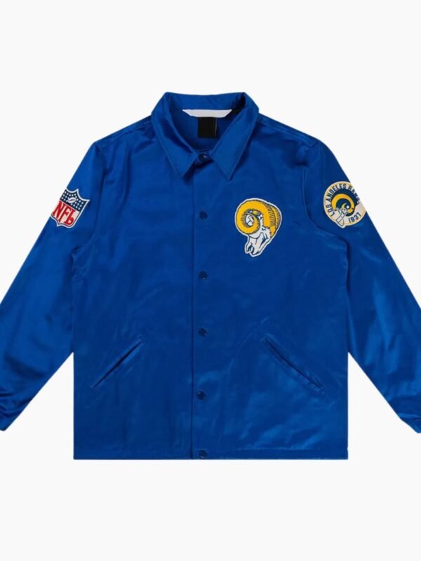 NFL LA Rams Royal Satin Windbreaker