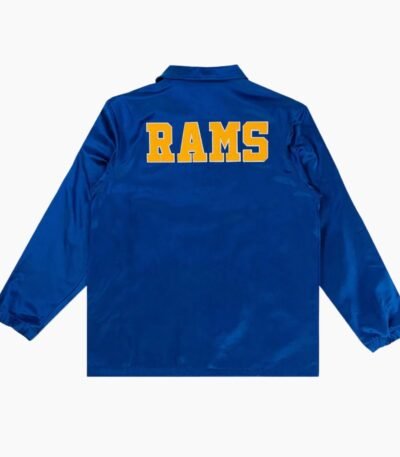 NFL LA Rams Royal Satin Windbreaker