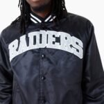 NFL Las Vegas Raiders Black Bomber Satin Jacket