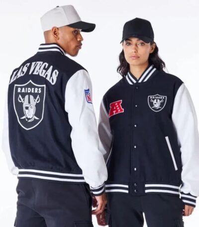 NFL Las Vegas Raiders Black Varsity Jacket