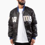 NFL Los Angeles Rams UK Flag Black Satin Jacket