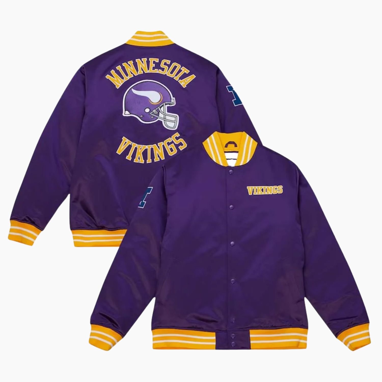 NFL Minnesota Vikings Mitchell Ness Satin Jacket NFL Minnesota Vikings Mitchell Ness Satin Jacket