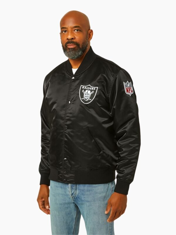 NFL Raiders LA Bomber Black Jacket