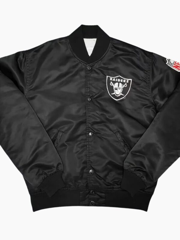 NFL Raiders LA Bomber Black Jacket