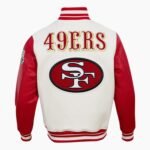 NFL San Francisco 49ers red bomber varsity jacket