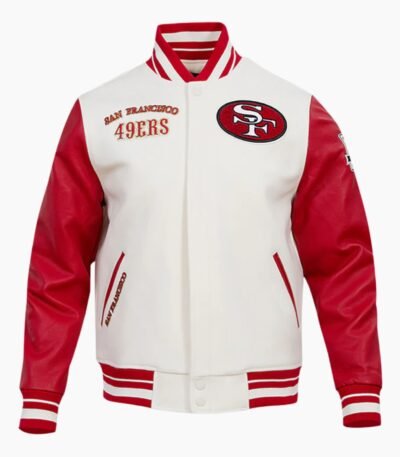 NFL San Francisco 49ers red bomber varsity jacket
