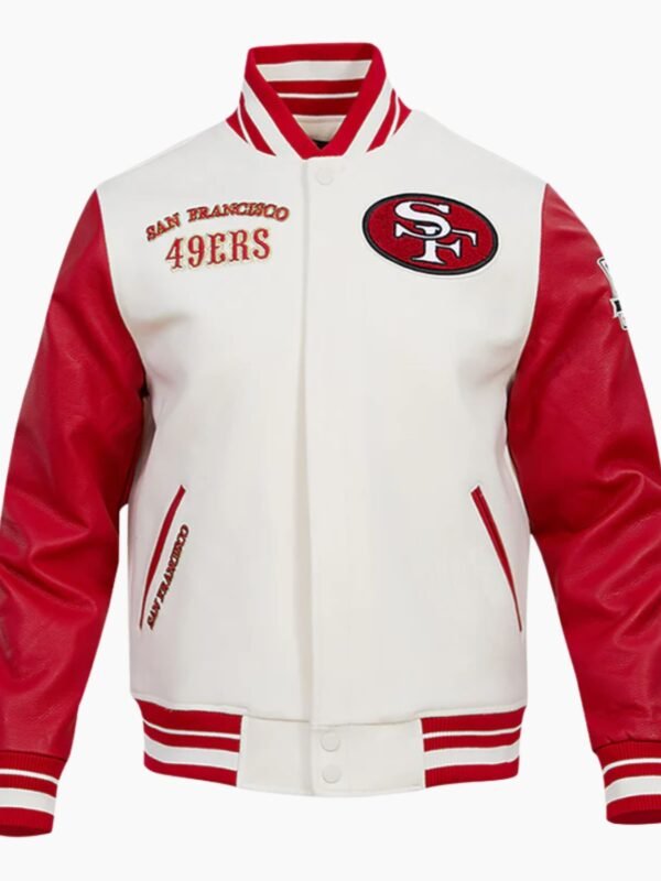 NFL San Francisco 49ers red bomber varsity jacket