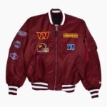 NFL Washington Commanders Burgundy MA-1 Jacket