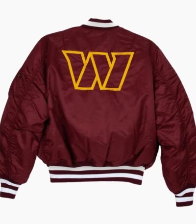 NFL Washington Commanders Burgundy MA-1 Jacket