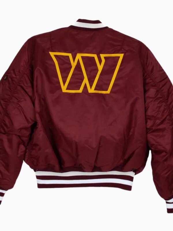 NFL Washington Commanders Burgundy MA-1 Jacket