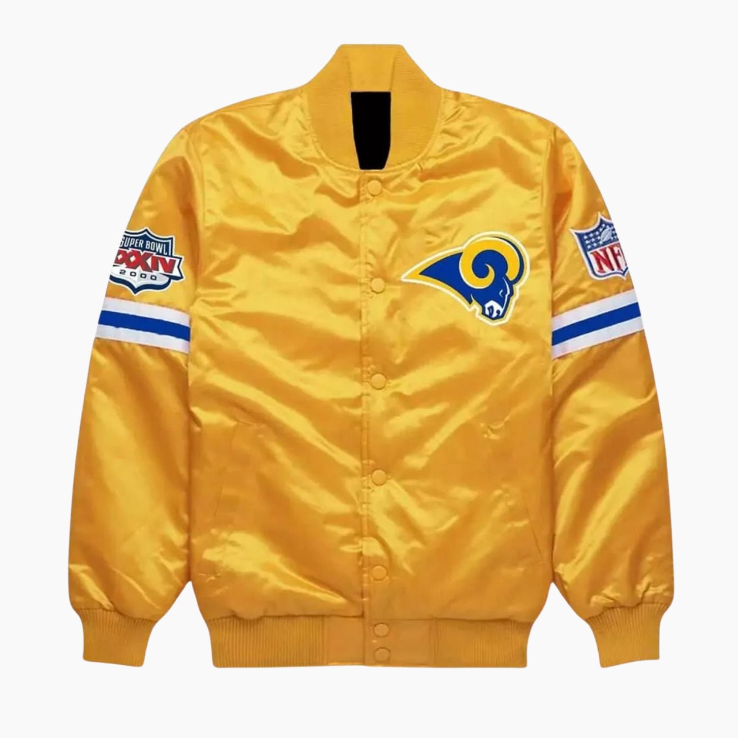 NFL White LA Rams Cooper Kupp Satin Jacket NFL White LA Rams Cooper Kupp Satin Jacket