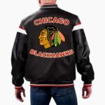 NHL Chicago Blackhawks Varsity Leather Jacket
