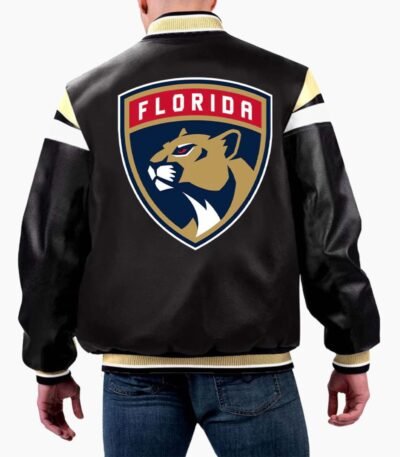 NHL Florida Panthers Varsity Leather Jacket