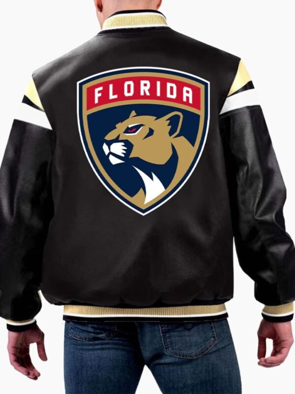 NHL Florida Panthers Varsity Leather Jacket