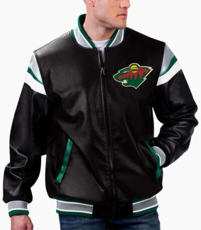 NHL Minnesota Wild Varsity Leather Jacket