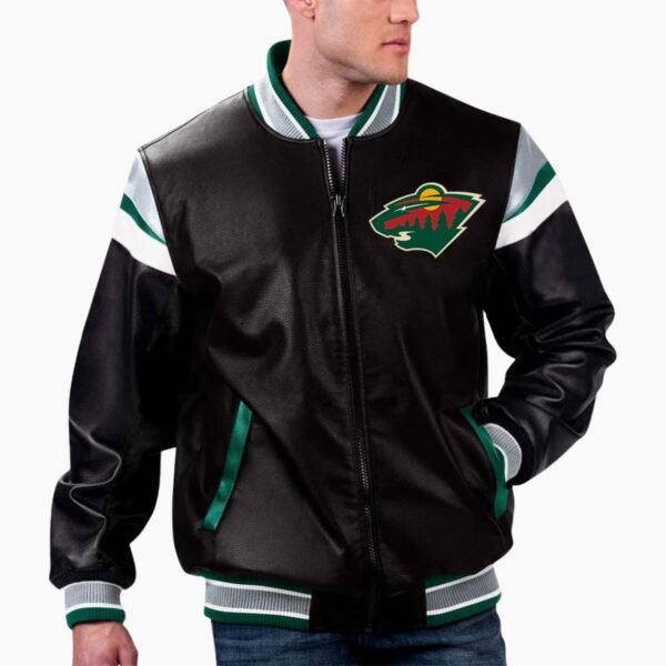 NHL Minnesota Wild Varsity Leather Jacket