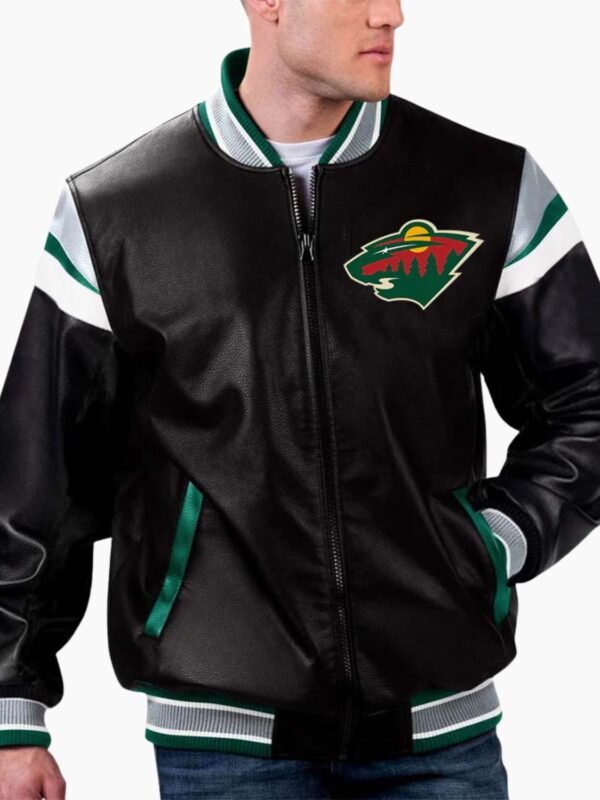 NHL Minnesota Wild Varsity Leather Jacket