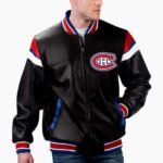 NHL Montreal Canadiens Pregame Varsity Leather Jacket