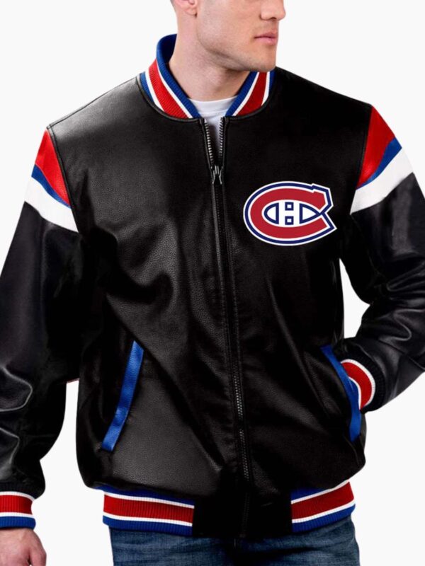 NHL Montreal Canadiens Pregame Varsity Leather Jacket