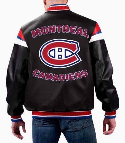 NHL Montreal Canadiens Pregame Varsity Leather Jacket