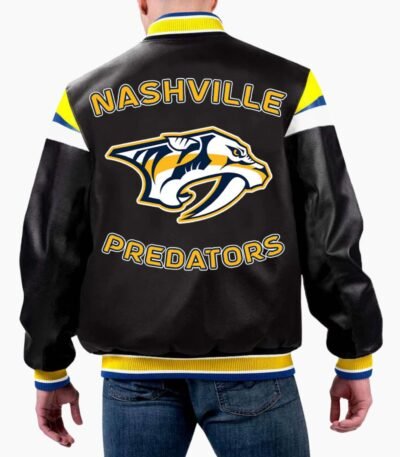 NHL Nashville Predators Varsity Leather Jacket