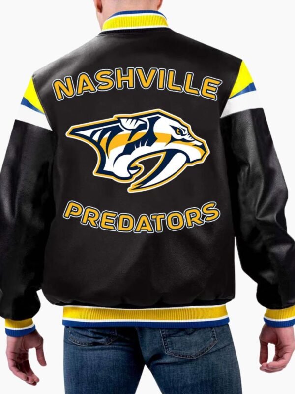 NHL Nashville Predators Varsity Leather Jacket