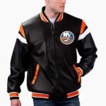 NHL New York Islanders Varsity Leather Jacket