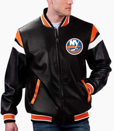 NHL New York Islanders Varsity Leather Jacket