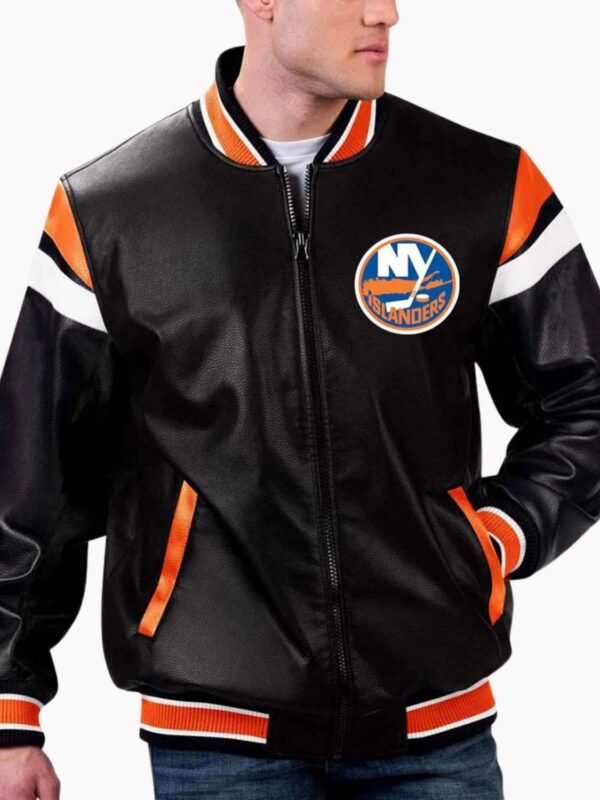 NHL New York Islanders Varsity Leather Jacket