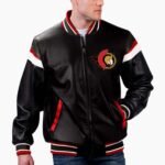 NHL Ottawa Senators Varsity Leather Jacket
