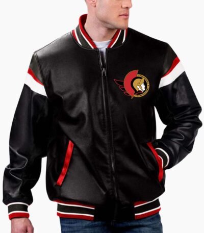 NHL Ottawa Senators Varsity Leather Jacket