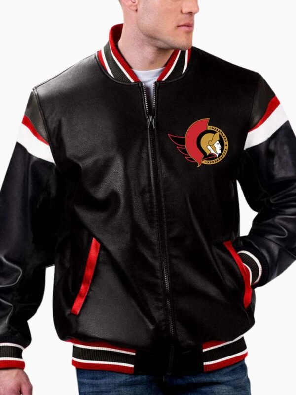 NHL Ottawa Senators Varsity Leather Jacket