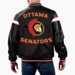 NHL Ottawa Senators Varsity Leather Jacket